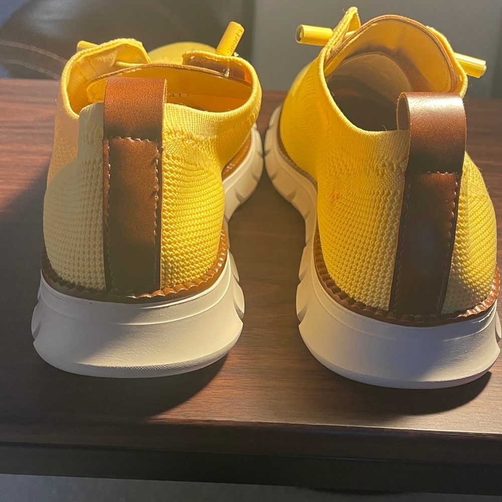 Men's Yellow Knit Sneakers Breeze size 41 - Picture 6 of 6